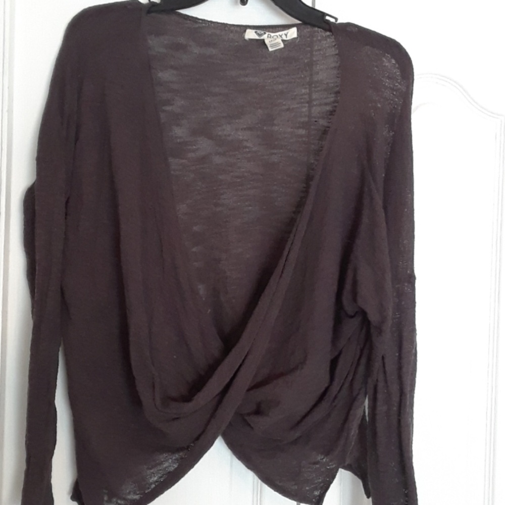 Charcoal drape front top